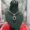Picture of AD CZ Necklace with Big Pendant Green